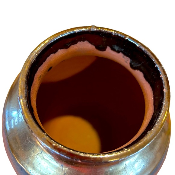 Ginger Jar Terra Cotta Pottery Vase With Lid - Picture 7 of 8